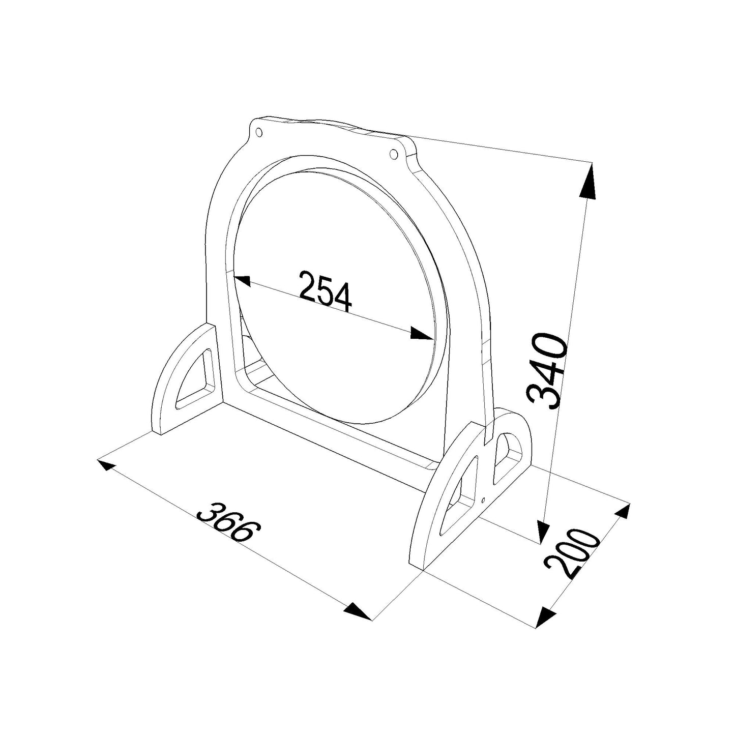 10" Table Top Gong Stand