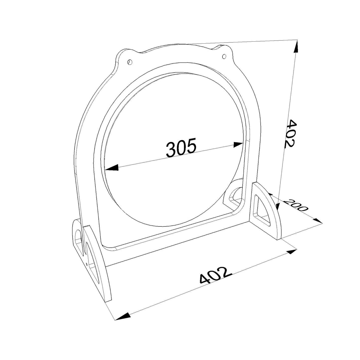 12" Table Top Gong Stand