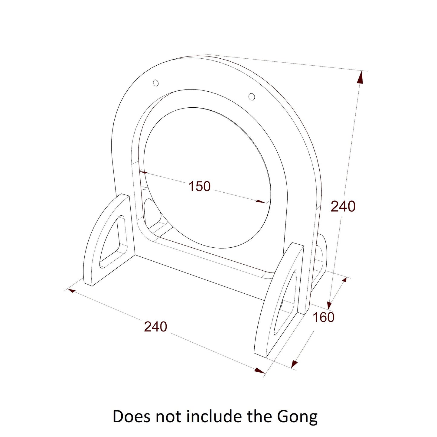 Gong Stand for 6 inch gong